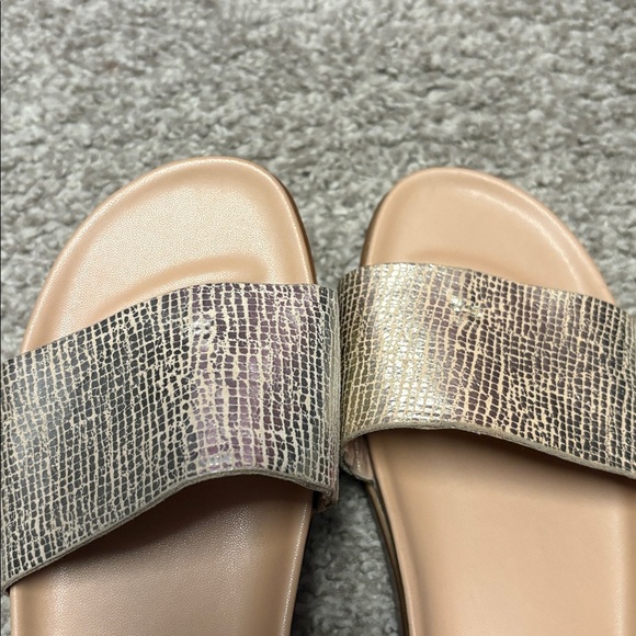 Donald J. Pliner Metallic Gold Slide Sandals - Picture 8 of 8
